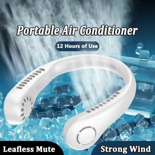 New Mini Neck Portable Fan 360 Degree Rotation Rechargeable
