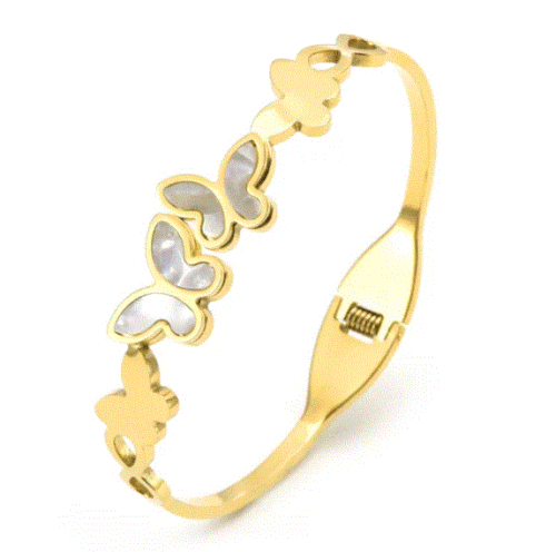 Stainless Steel Butterfly Bangle